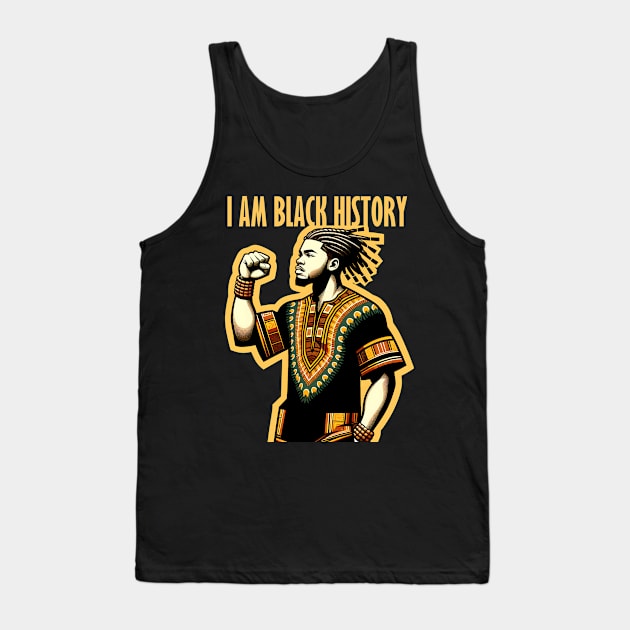 I Am Black History Month African American Tank Top by Merchweaver